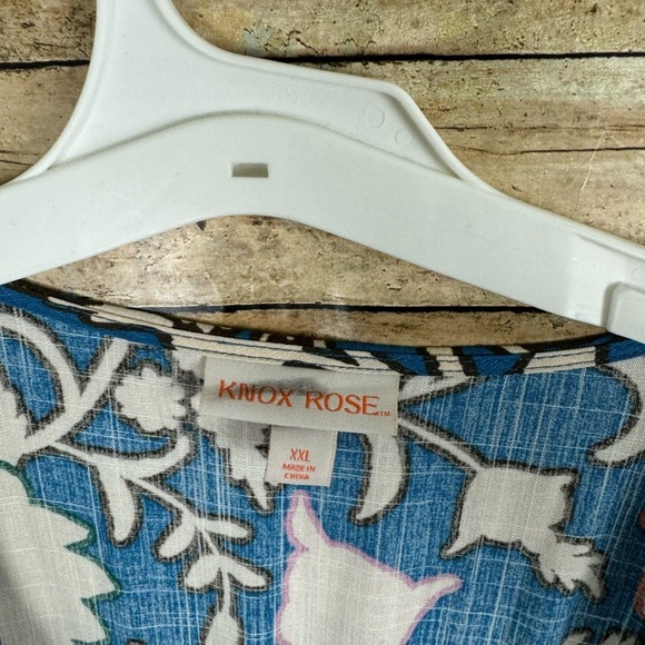 Women’s Knox Rose Wrap Midi Dress Blue Floral XXL - Picture 3 of 5